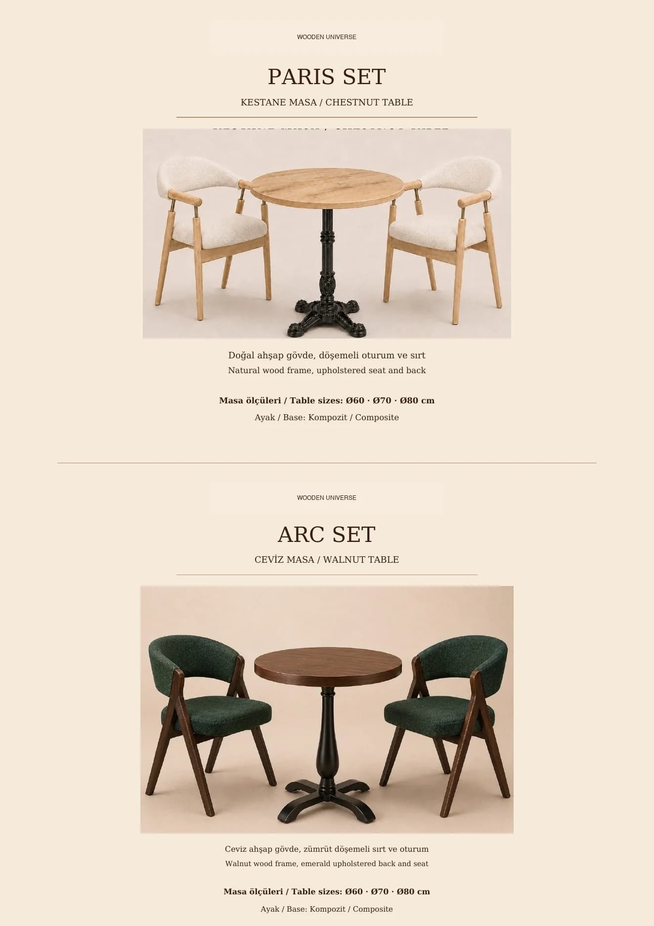 Table and chair sets · page 2