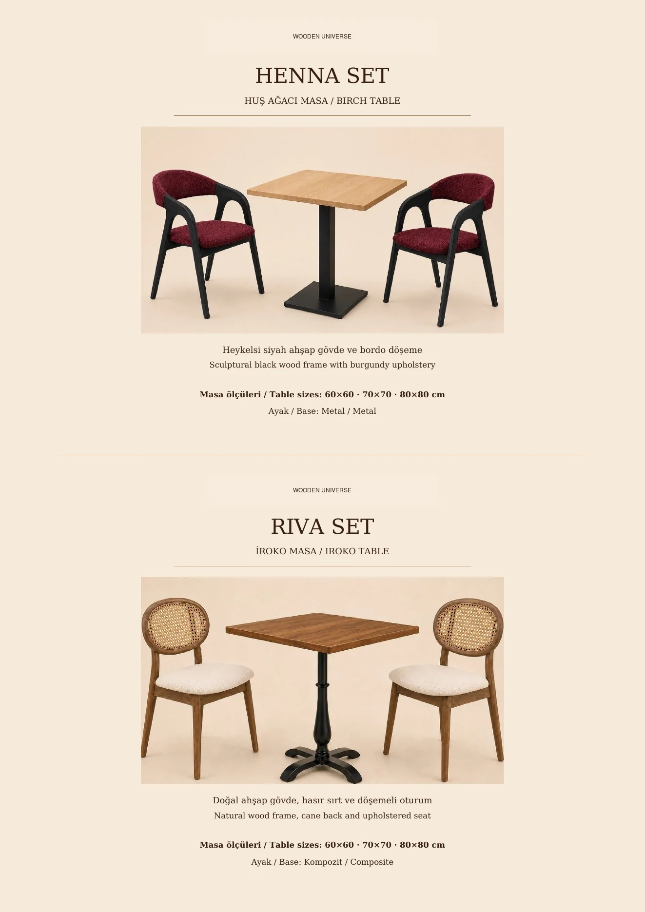 Table and chair sets · page 6